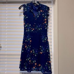 A blue floral mini dress size XS